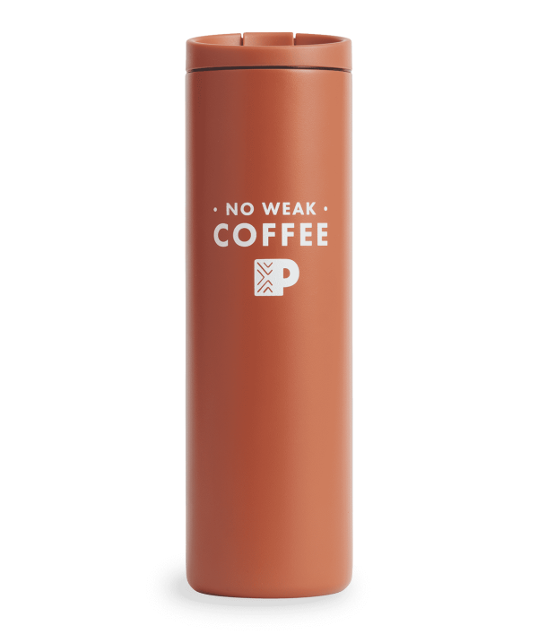 MiiR No Weak Coffee Flip Traveler Tumbler. 20oz - Orange